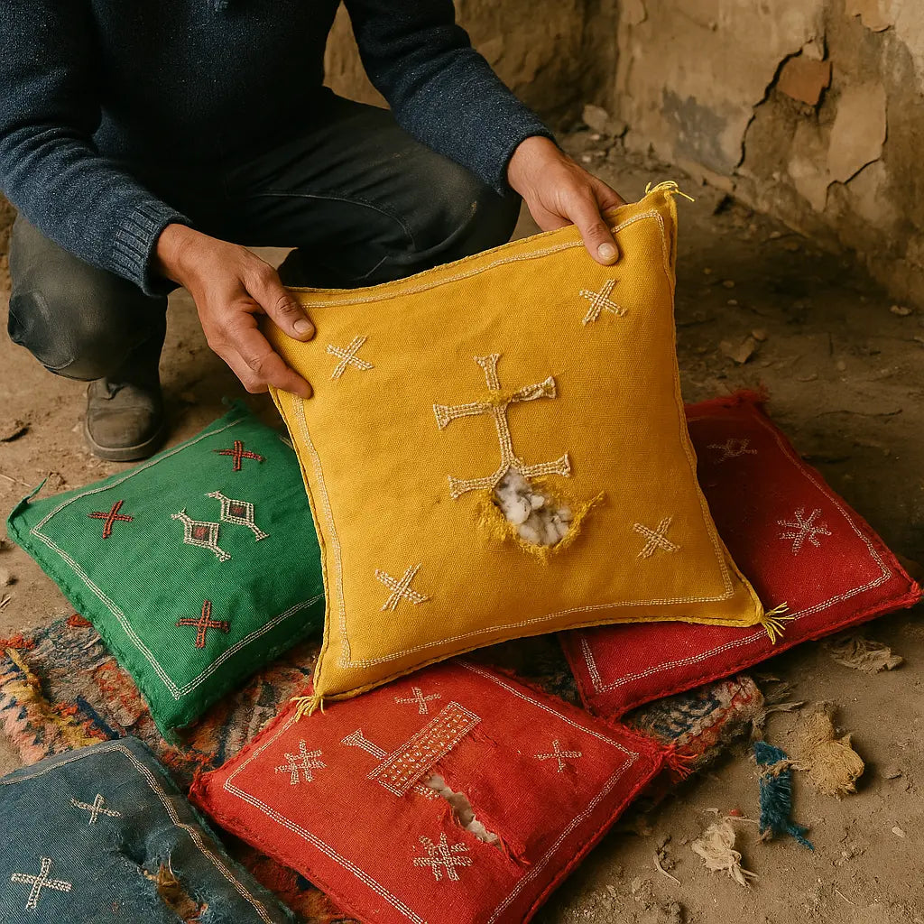 La Historia de un Cojín Olvidado - Cojines de Sabra | Cojines Marroquíes Artesanales Hechos a Mano